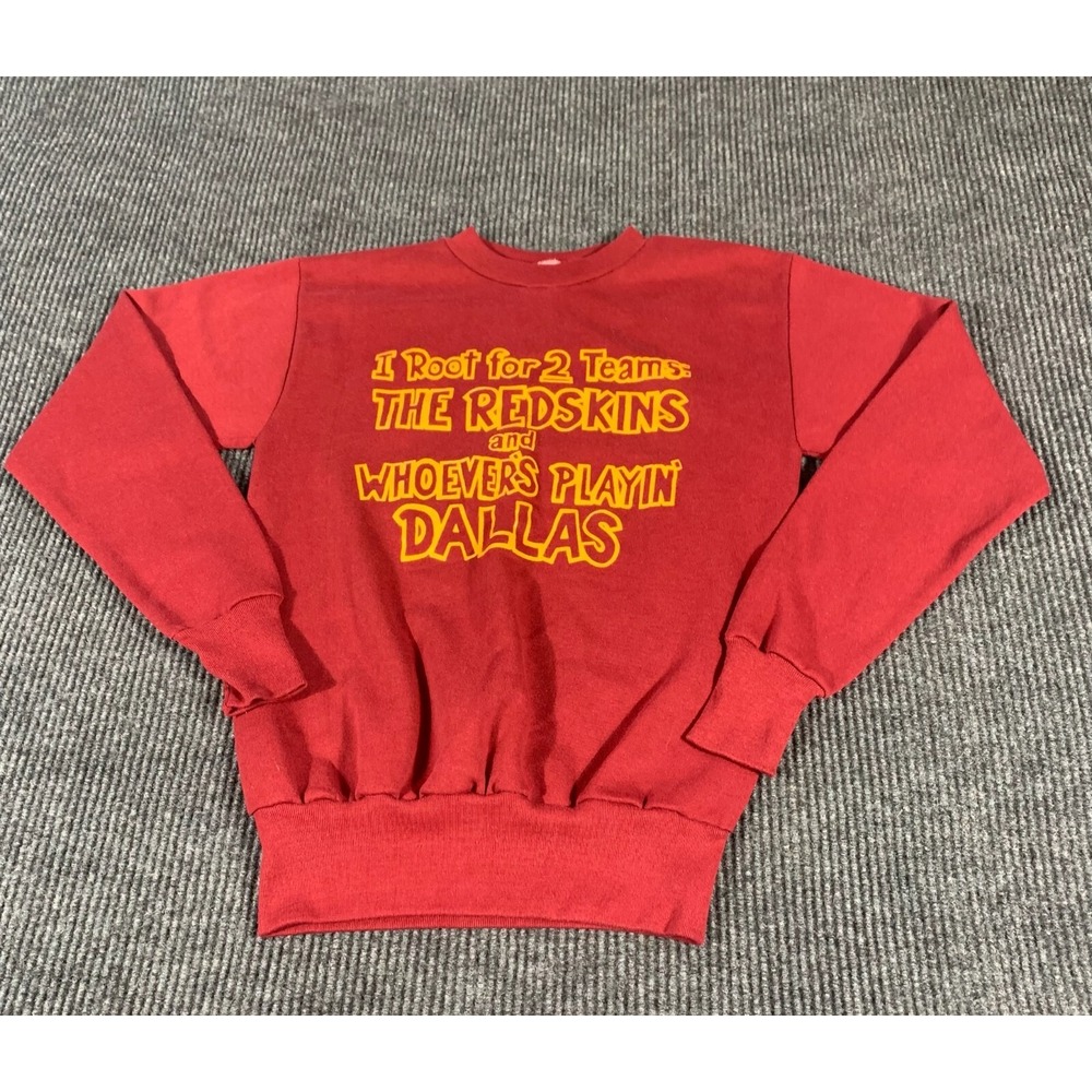 VTG Washington Redskins Sweatshirt Mens M Red Crewneck USA Made NFL Slim Fit 90s